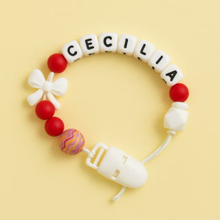 Prendedor de chupeta e mordedor em silicone atóxico em Oferta na Shopee