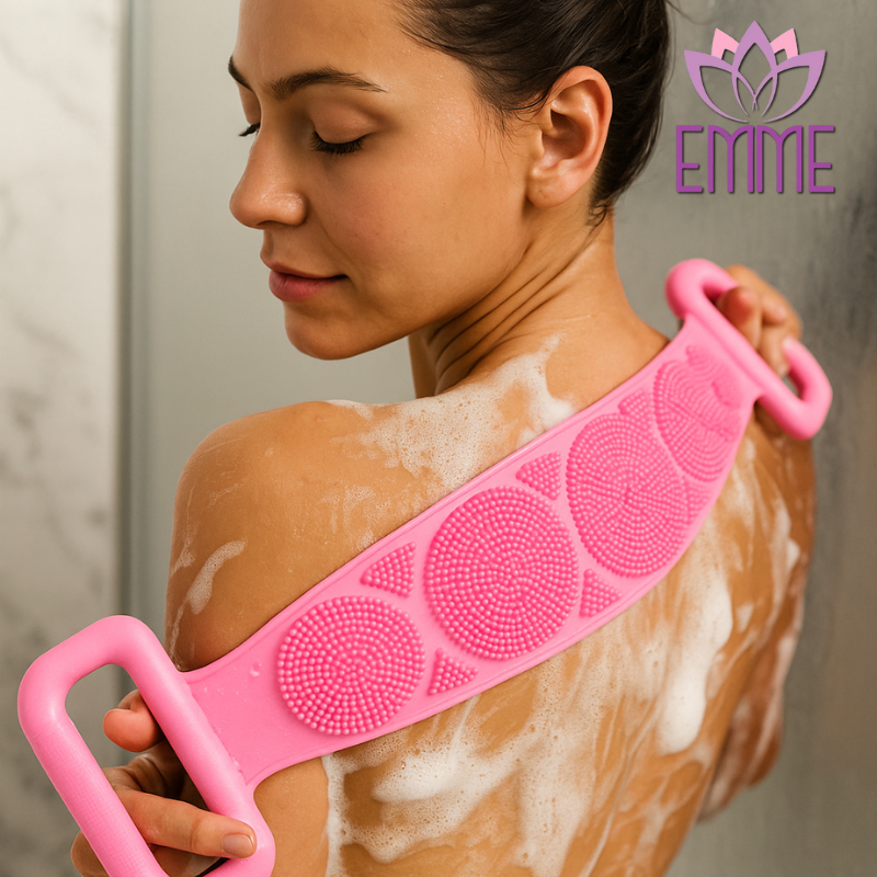 Escova de silicone esfregão para banho lavar as costas bucha de banho escovão
