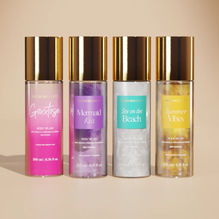 Kit Completo Body Splashes - Yasmin Beauty - 4 unidades