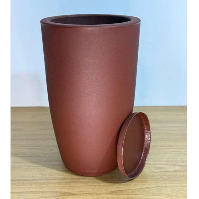 Vaso para Planta Fosco Coluna Jateada 55cm Luxo Polietileno Com Prato em Oferta na Shopee