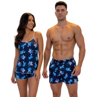 Kit Pijama Casal Feminino e Masculino Samba Baby Doll Canção Namorados em Oferta na Shopee