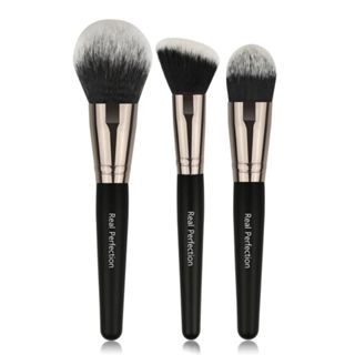 Kit Pincéis de Maquiagem 3 Peças Profissional para Base Pó e Contorno Acessórios Beleza em Oferta na Shopee