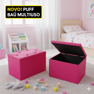 Puff Puf Baú Guarda Brinquedos Estampa Personagens Desenhos em Oferta na Shopee