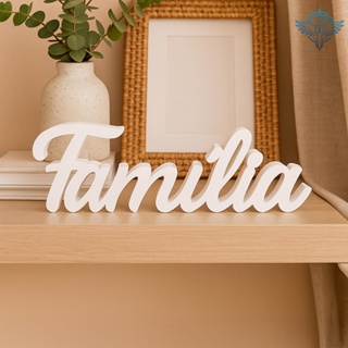 Letreiro Decorativo Família – Placa de Mesa para Casa, Sala de Estar, Quarto e Escritório em Oferta na Shopee