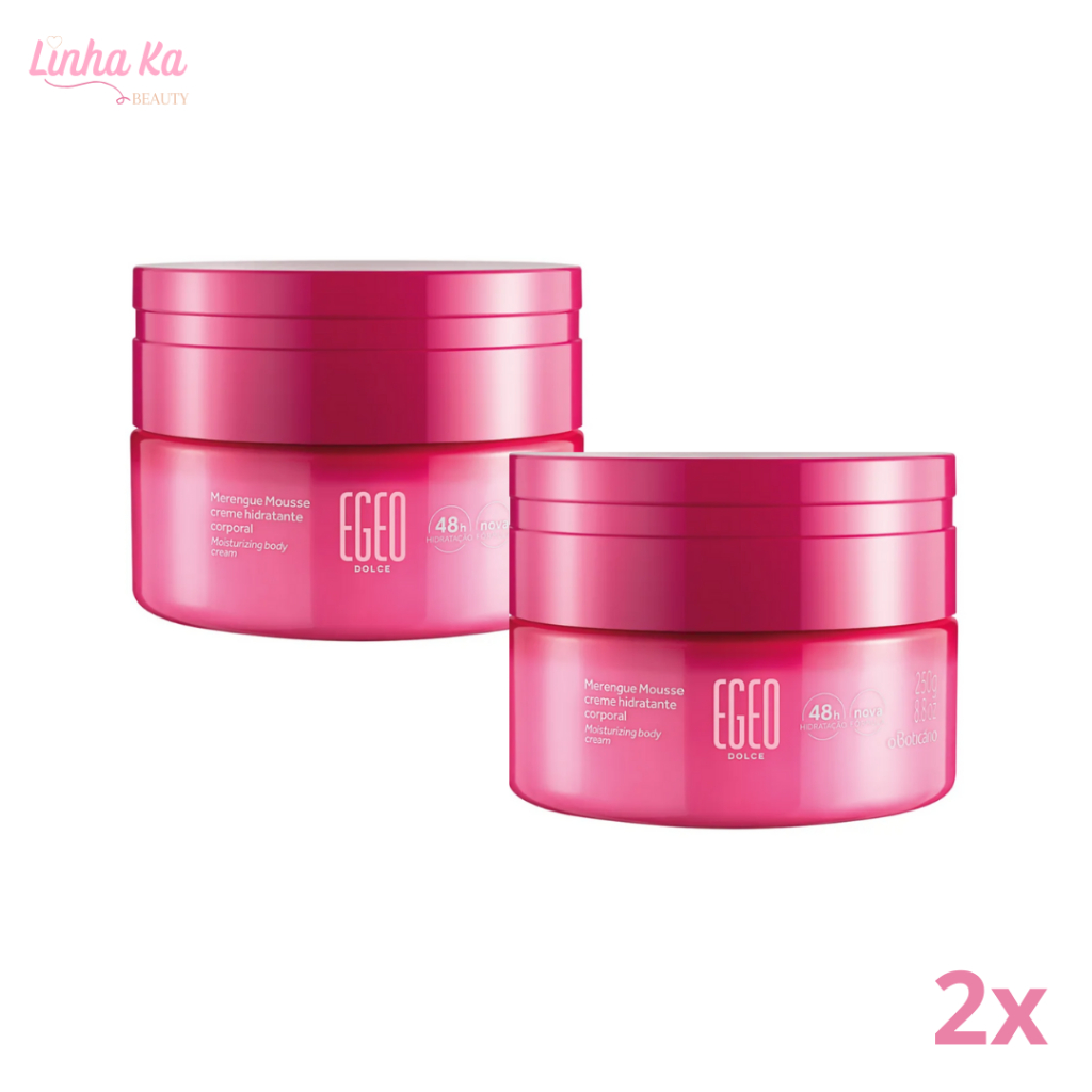 Combo 2 Mousse Hidratante Corporal Egeo Dolce Merengue 250g (2 Itens) o Boticário
