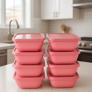 Conjunto 8 Potes 1L Quadrados | Tapower | Empilháveis | Organizadores de Mantimentos em Oferta na Shopee