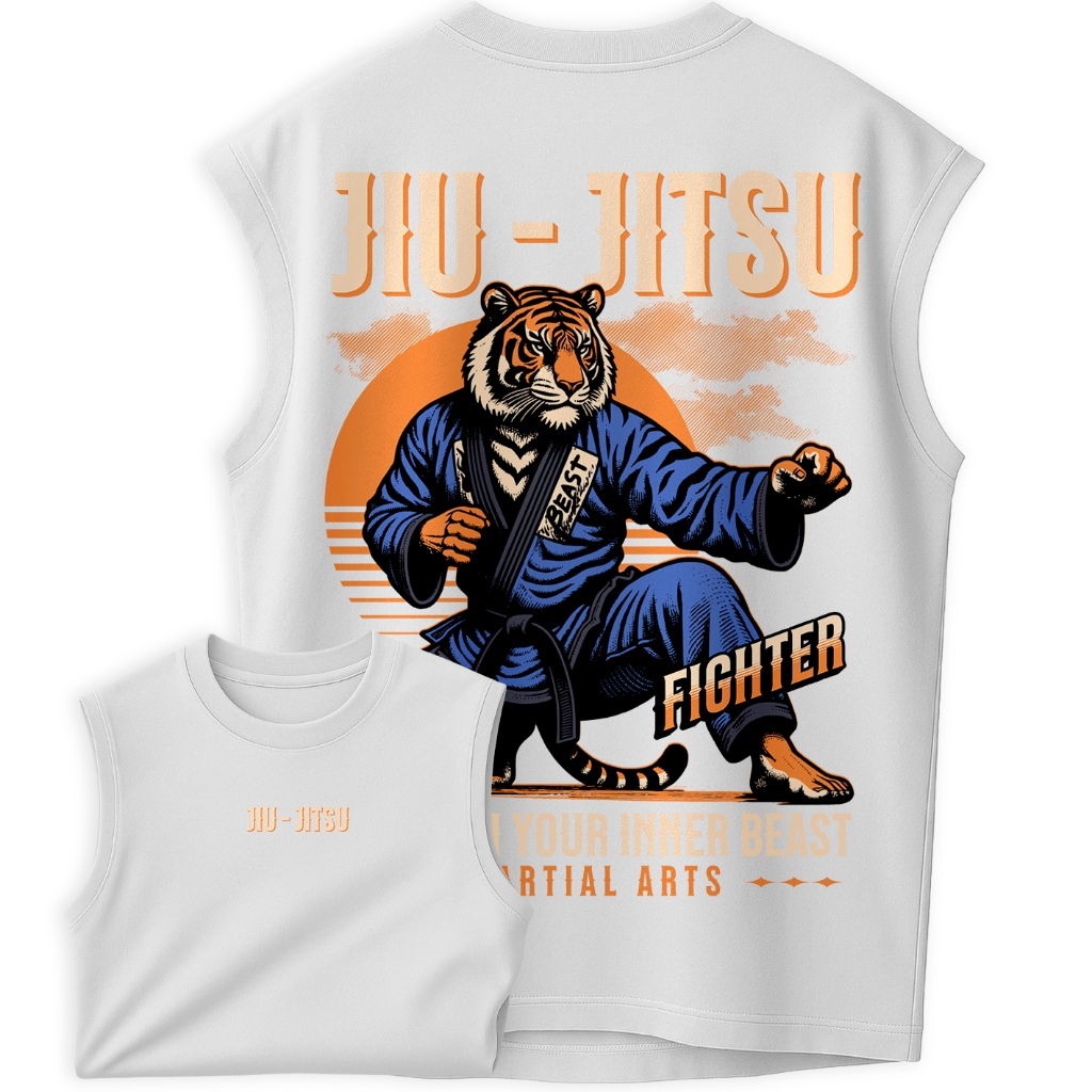 Regata Oversized Jiu-Jitsu Tigre Fighter Treino Academia