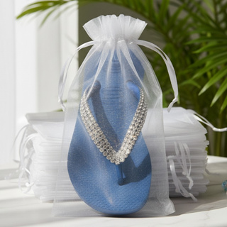 100 Sacos Tule Organza 20x30 cm Branco P/ Lembrancinha Presente em Oferta na Shopee