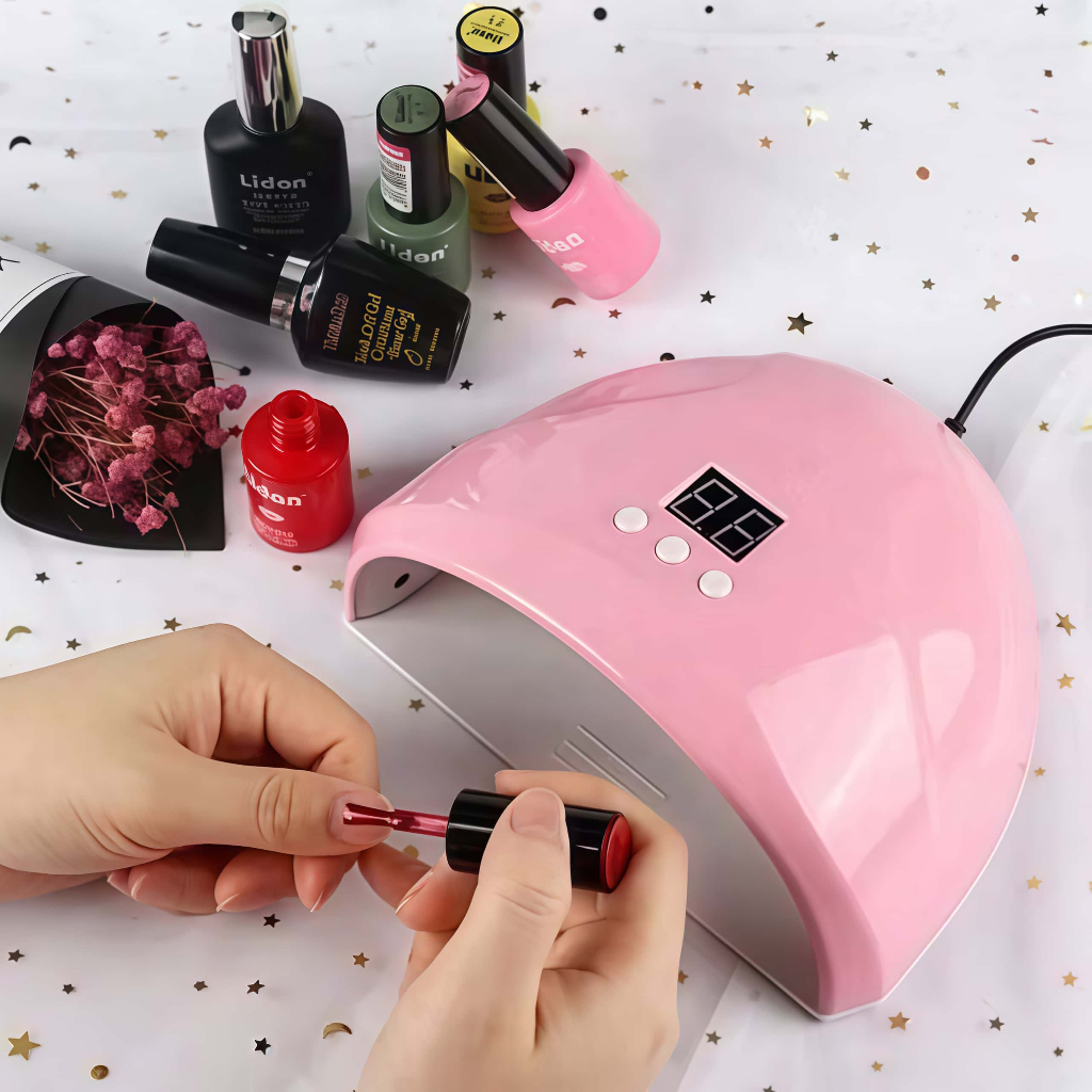 Cabine LED/UV para Unhas em Gel com Sensor Automático e Timer Digital-Secagem Rápida Profissional