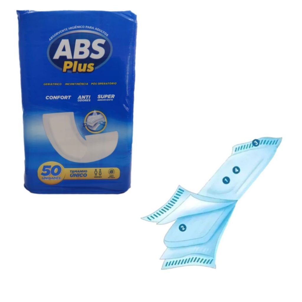 Absorvente Geriátrico ABS Plus | Alta Absorção | Conforto e Proteção para Adultos