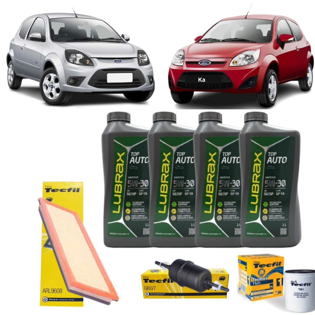 Kit Troca De Oleo E Filtros Ford KA Ecosport Fiesta 1.0 1.6 8v Zetec Rocam 5w30 Sintetico Original em Oferta na Shopee