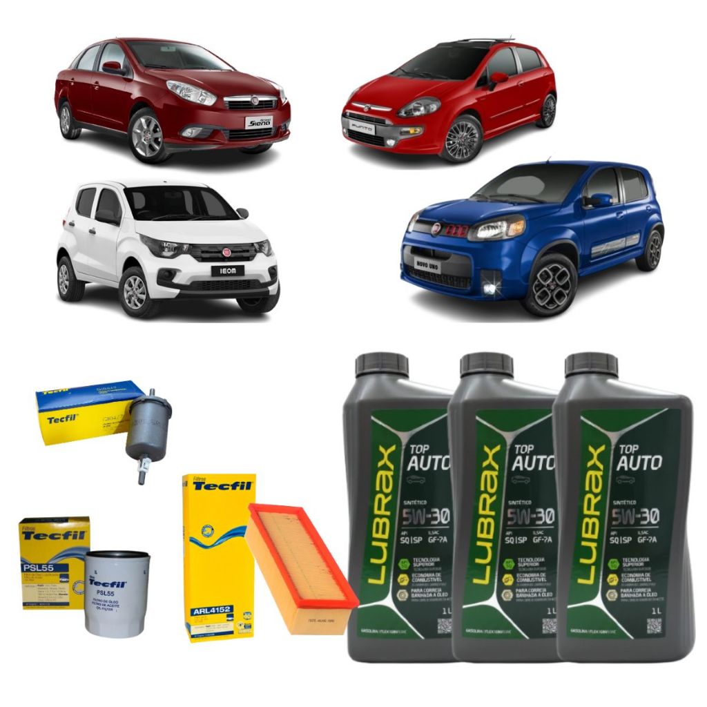 Kit Troca De Oleo E Filtros Mobi Uno 1.0 8v Punto Grand Siena 1.4 5w30 Sintético Revisão Original em Oferta na Shopee