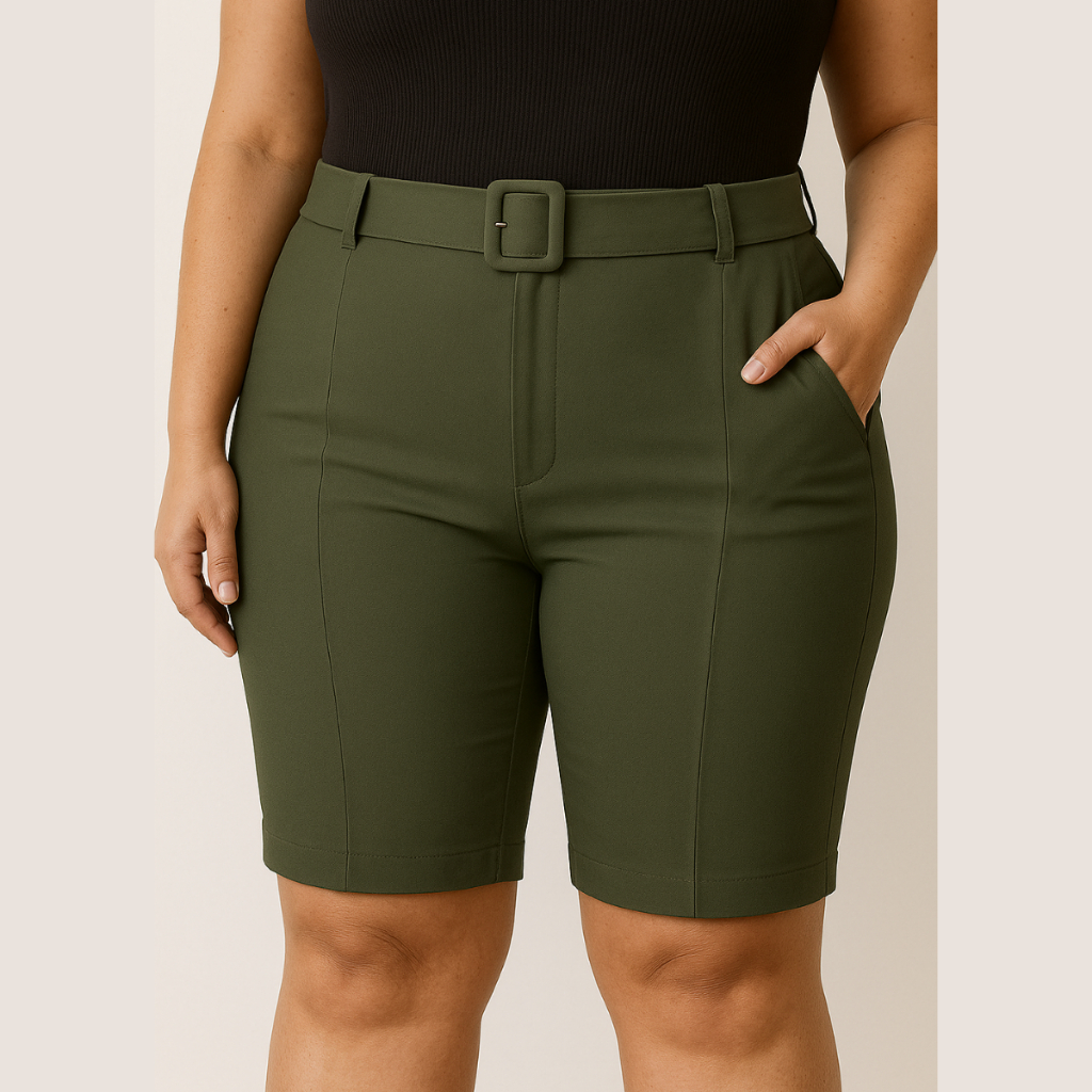 Short Bengaline com Cinto: Onde Comprar | BuscaProdutos