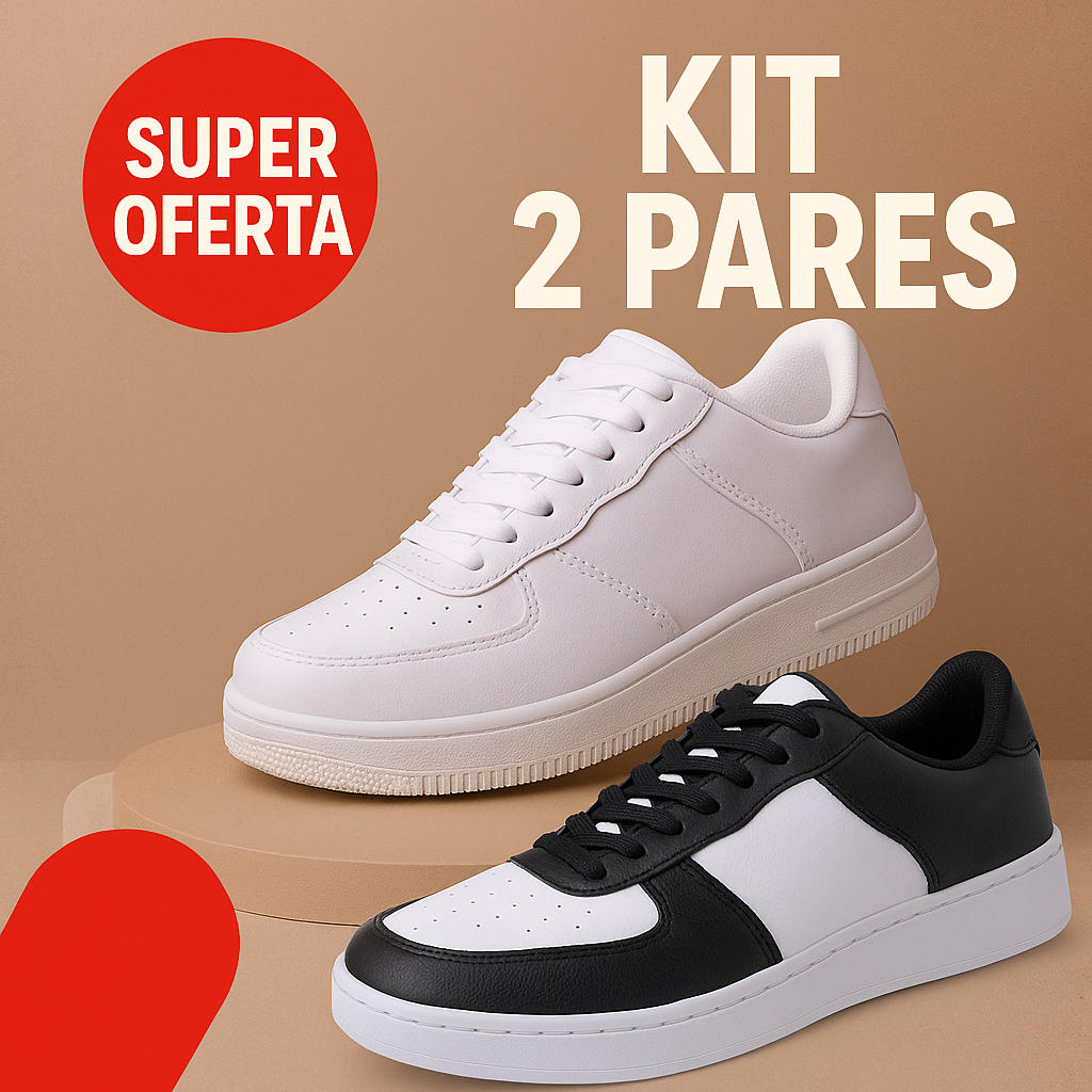 Tênis Footwear Unissex Kit 2 Pares – Super Conforto e Aderência