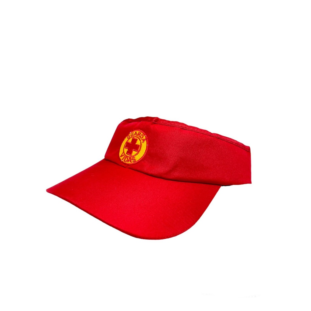 Viseira Tactel Guarda Vidas Salva-vidas Vermelho em Oferta na Shopee