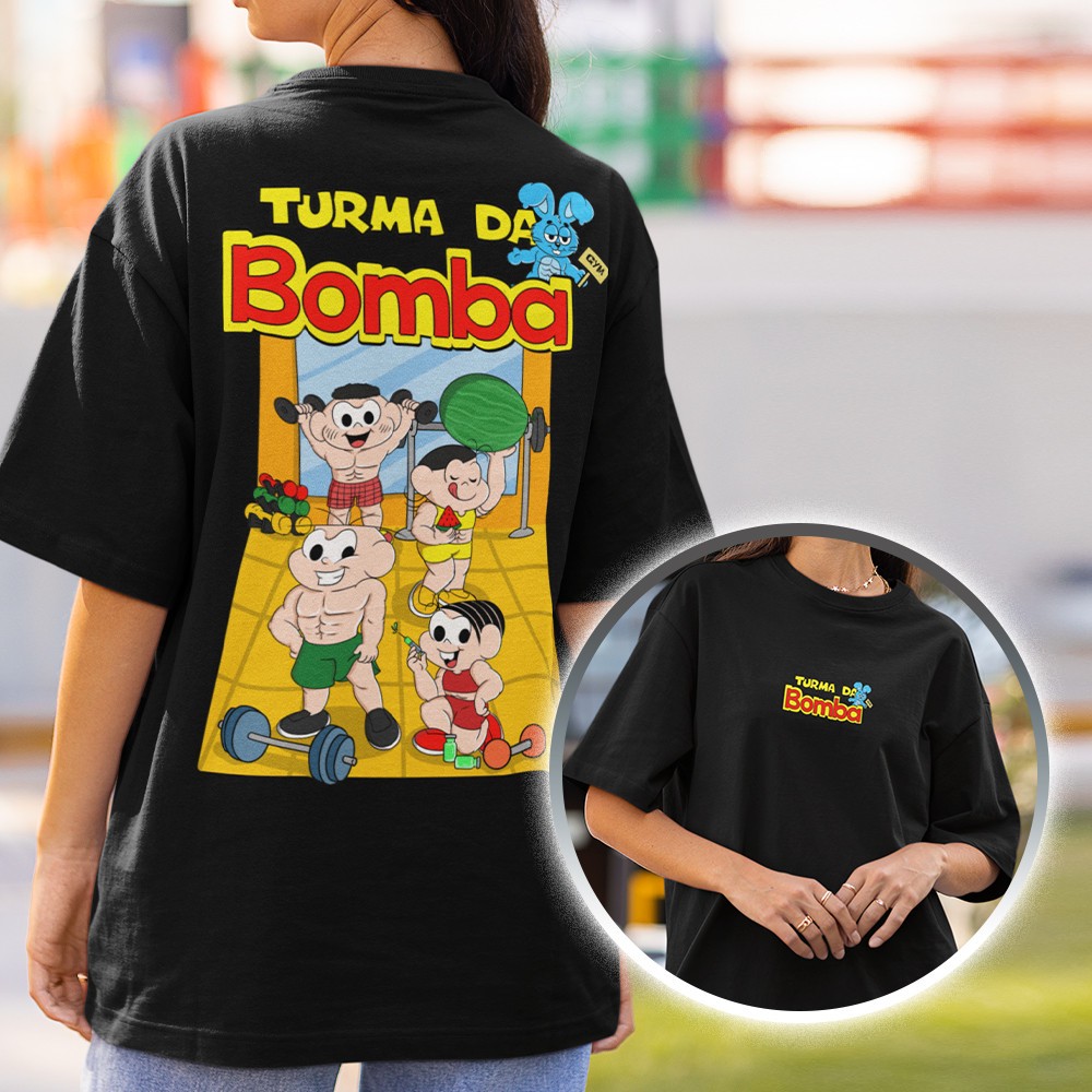 Camiseta Feminina Treino Academia Estilo Crossfit Roupas Fitness Look Street Turma da Bomba em Oferta na Shopee