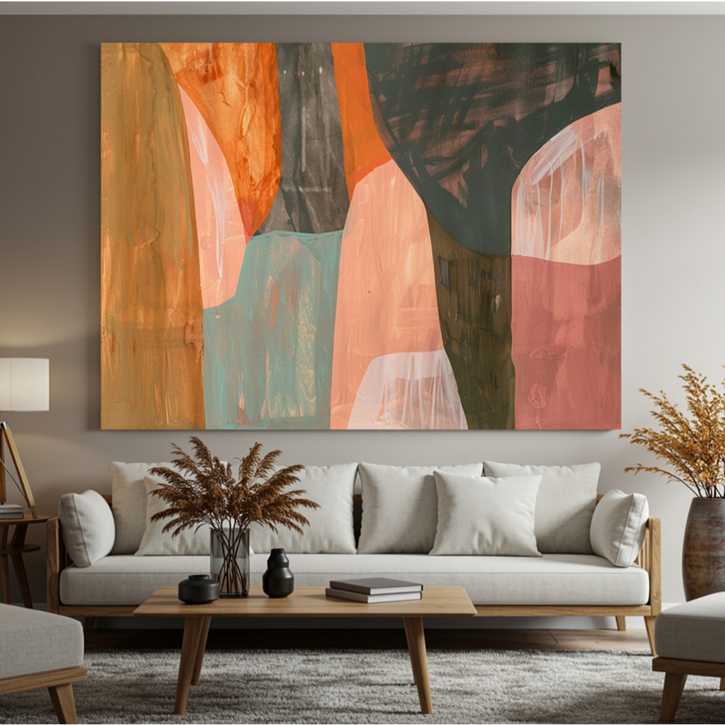 Quadro Grande Abstrato Alto Padrão Matizes Moderno Luxo Hall Grande Hotel Clinica Hospital