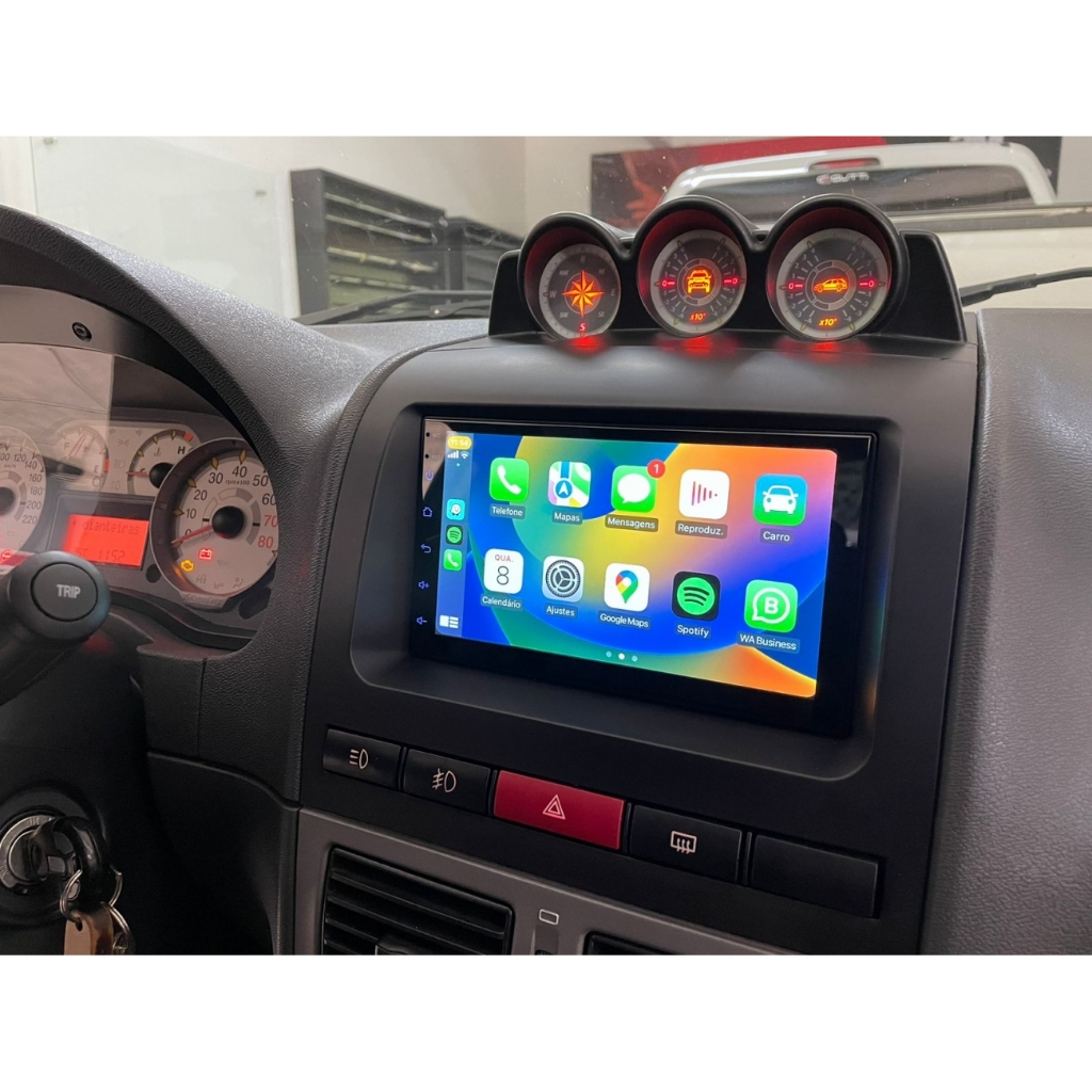 Moldura 2 DIN 7 Polegadas Fiamon Para Fiat Palio Palio, Strada, Idea e Siena 2008 até 2012 — imagem 2 de 2