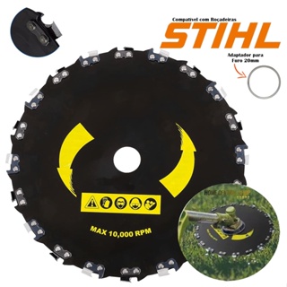 Disco Com Corrente De Motosserra Para Roçadeira Stihl Fs80 / 85 /120 / 160/ 220/ 280/ 290 em Oferta na Shopee