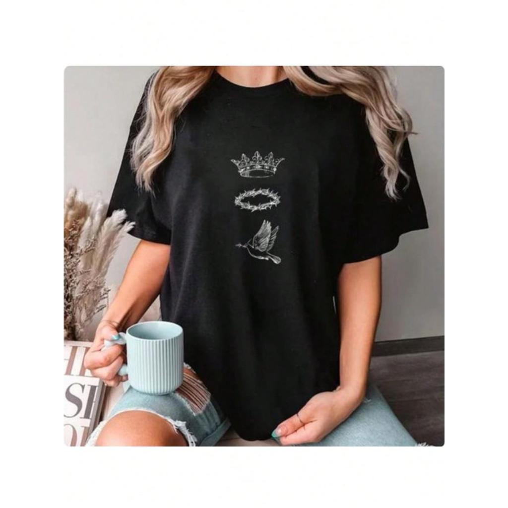 Camiseta Feminina Despojada Estilosa Estampada Espirito Santo