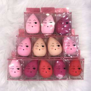 KIT 12 PCS Esponjas Gota Para rosto e Maquiagem Corretivo E Base（com caxinha） em Oferta na Shopee