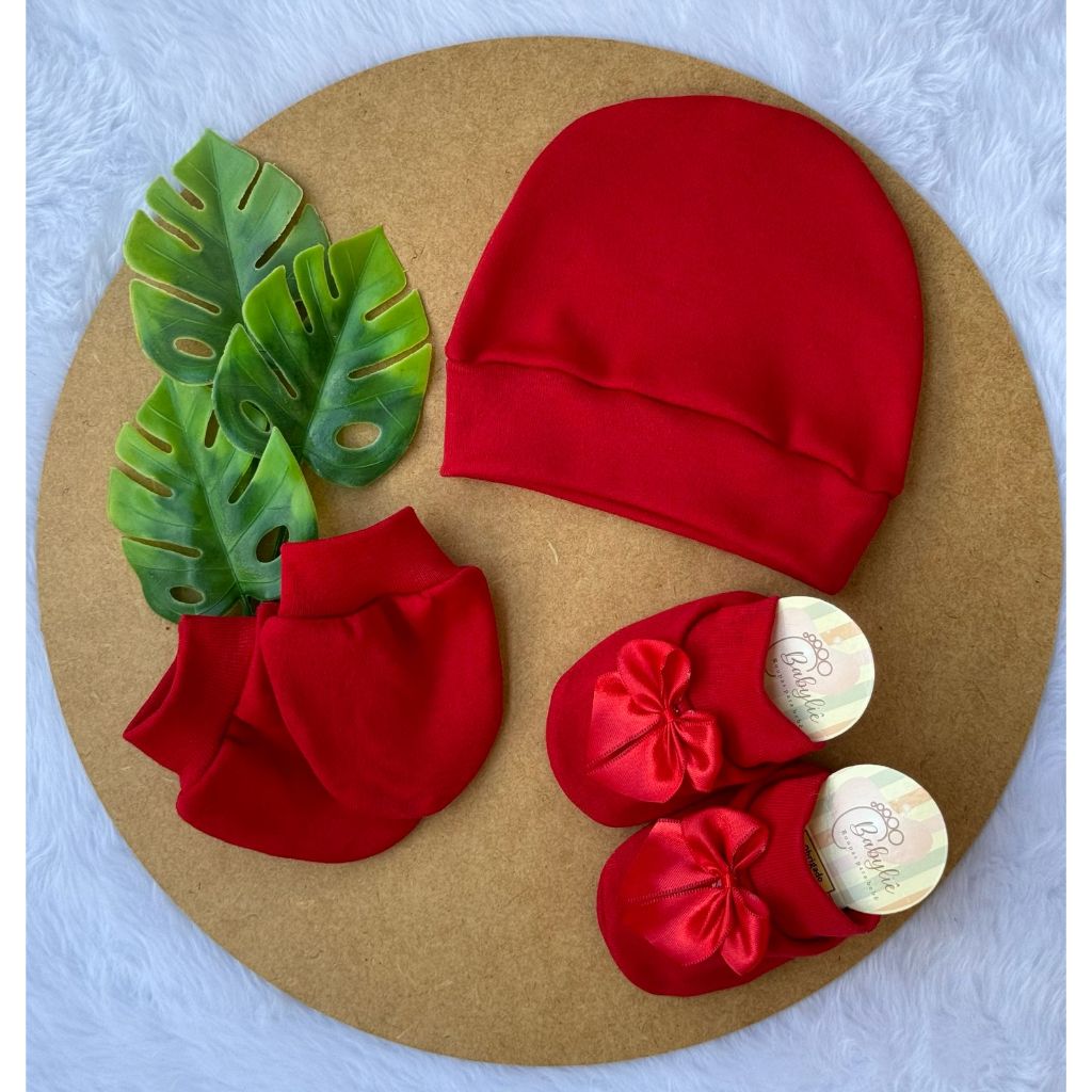 Kit Touca, Luva e Sapatinho Feminino no Suedine 100% Algodão em Oferta na Shopee