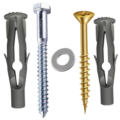 Parafusos Com Buchas Ufu Parede Oca e arruela - 10mm 8mm - kit 350 Peças