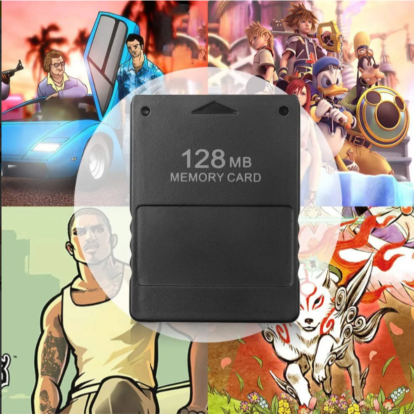 Memory Card 128Mb Playstation 2 Ps2 Fat ou Slim - detalhe