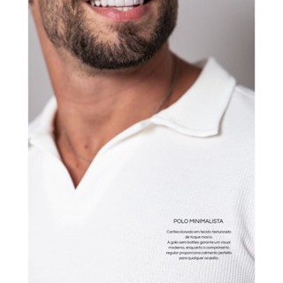 Camiseta POLO Italiana masculina malha Texturizada Lançamento Sem Botão em Oferta na Shopee