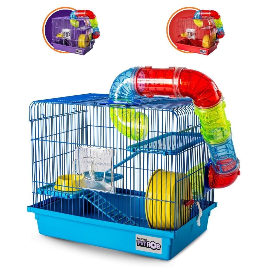 Gaiola Hamster Roedores 2 Andares Teto Plástico Jel Plast Conforto em Oferta na Shopee