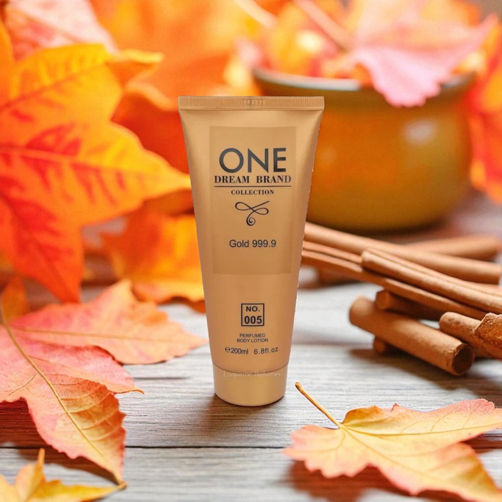 Body Lotion One Dream Brand Collection Gold 999.9 No. 005 – Masculino, Loção Perfumada Inspirada em Perfume Árabe Luxuos