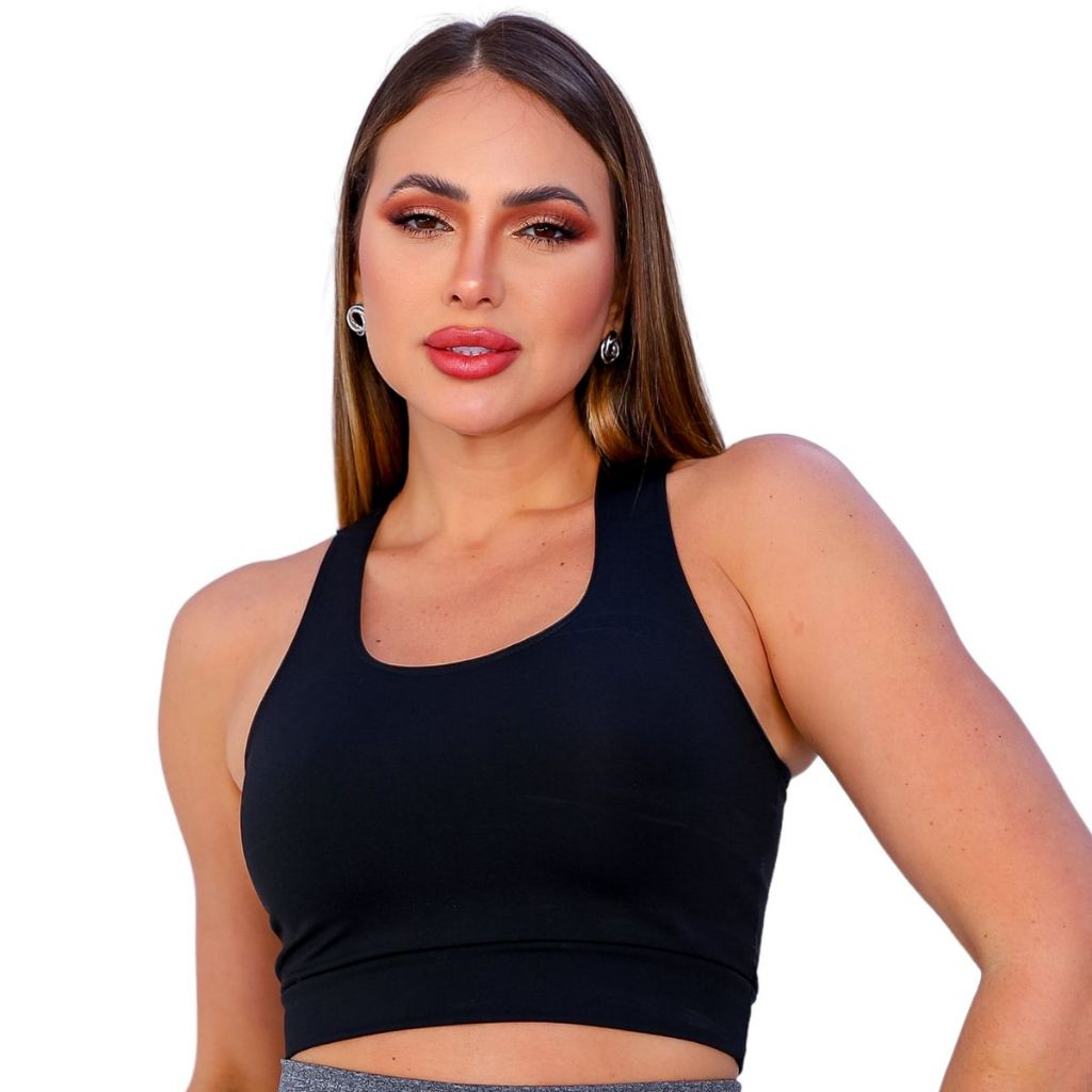 Top Cropped Feminino Suplex Fitness Academia Treino  Roupas feminina em Oferta na Shopee