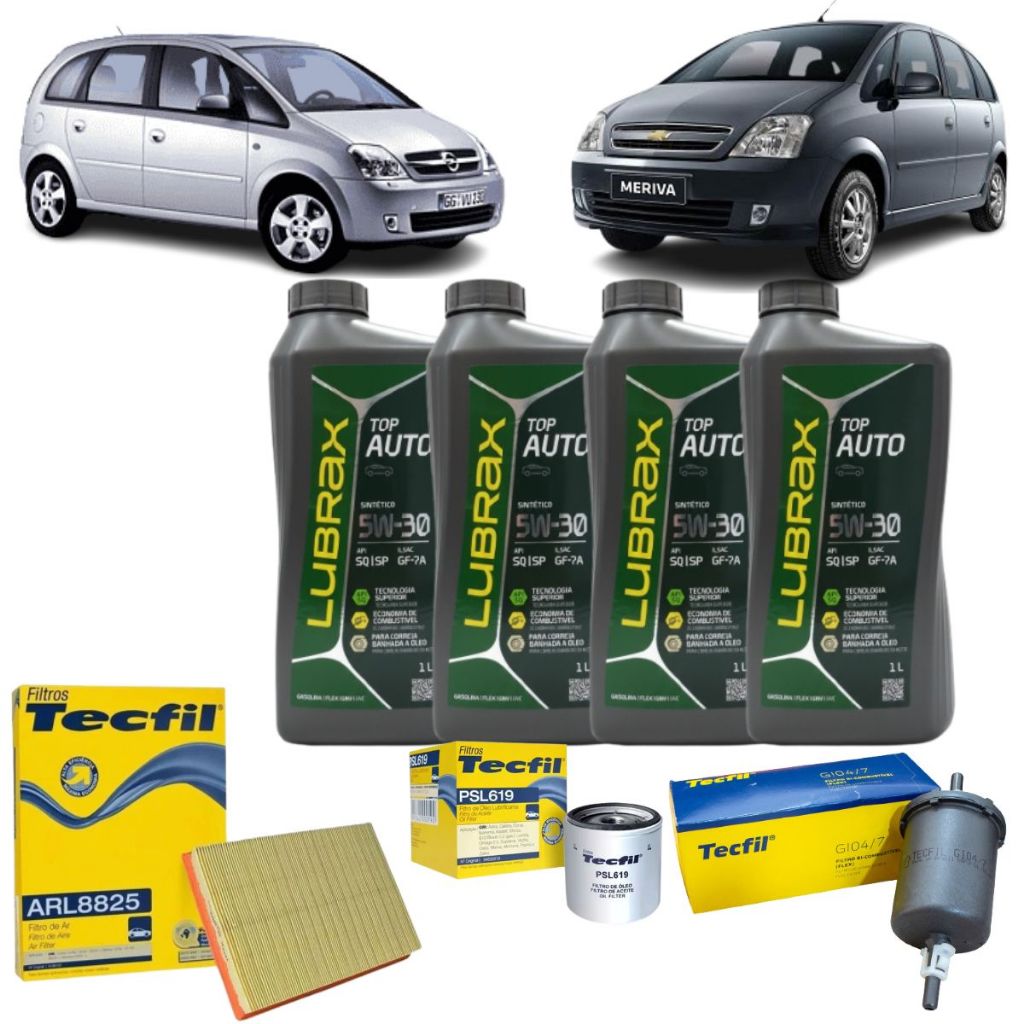 Kit Troca De Óleo E Filtros GM Montana Meriva Corsa 1.0 1.4 1.8 5w30 sintético em Oferta na Shopee