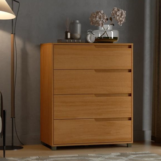 Cômoda 4 Gavetas Viena Nature MDF Casamia em Oferta na Shopee
