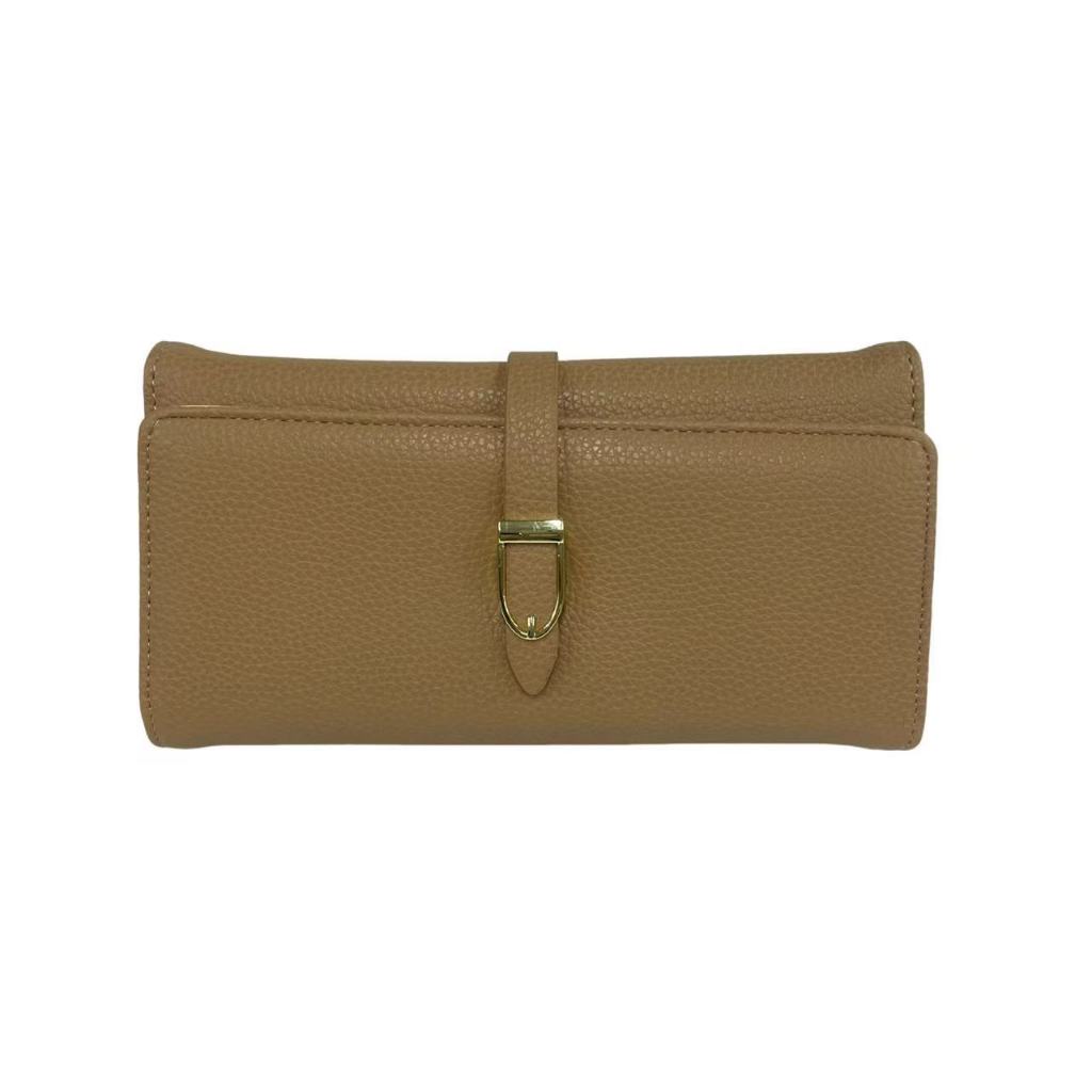 Carteira Feminina Comprida Grande Tripla Longa Porta Cartão Multiuso Com Alça Moda Elegante Fashion Couro Sintético