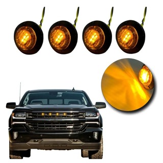 Kit 4 Luz De Grade Led Emborrachada ambar laranja Caminhonete hilux strada ranger f250 saveiro montana s10 Amarok L2 em Oferta na Shopee