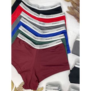 Kit 05 Calcinhas Box Boxer Feminina Shortinho Microfibra