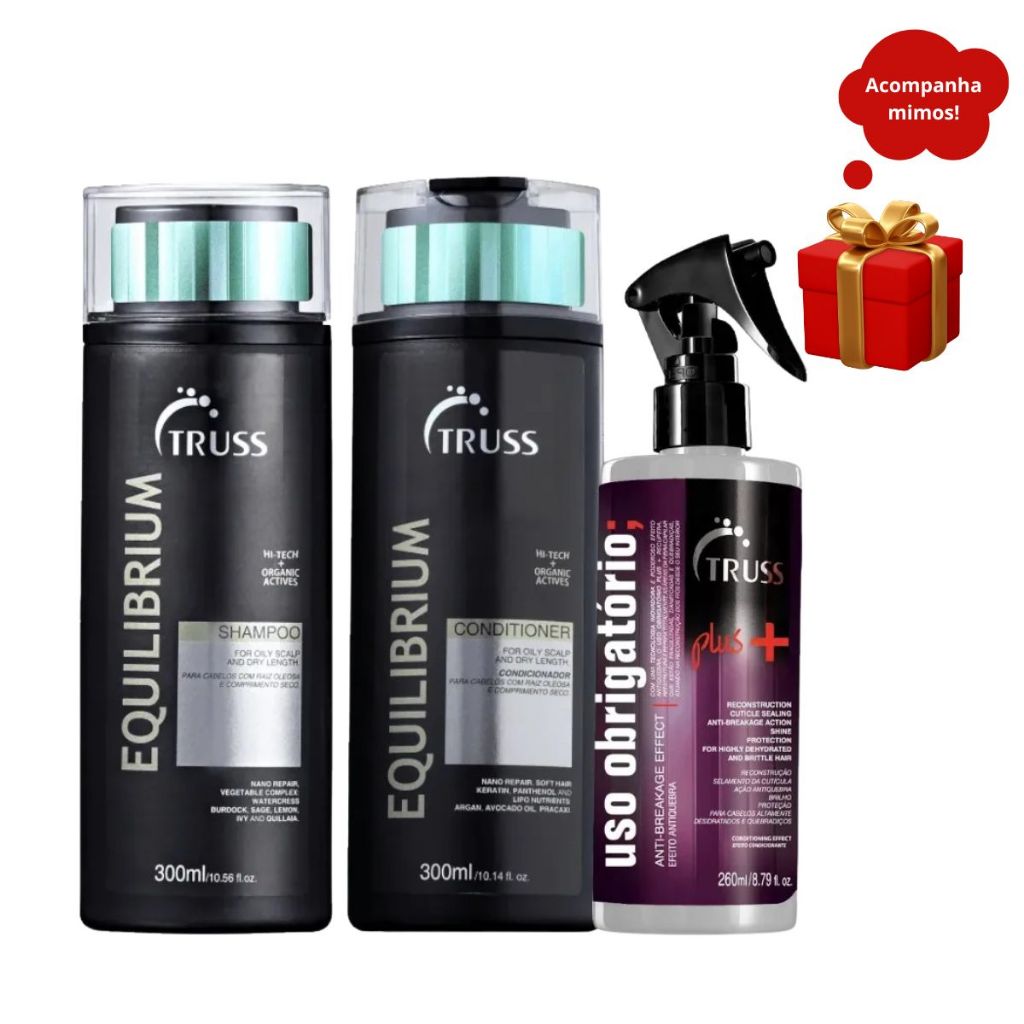 Truss Equilibrium Shampoo e Condicionador 300ml + Plus+ 260ml