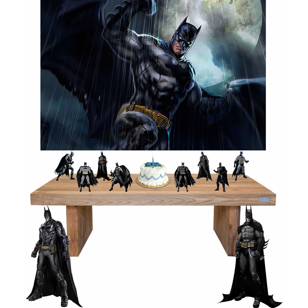 BATMAN PRETO KIT DISPLAY 8 MESA 2 CHAO + PAINEL