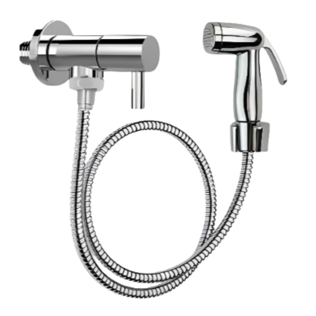 Ducha Higiênica ABS Cromada 1/4 De Volta Banheiro Lavatório Chuveirinho