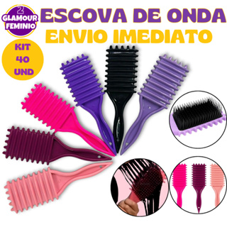 Kit 40 - Escova De Ondulação - Com Cerdas - Para Cabelos Cacheados - Unissex - Cacheado - Cabelo em Oferta na Shopee