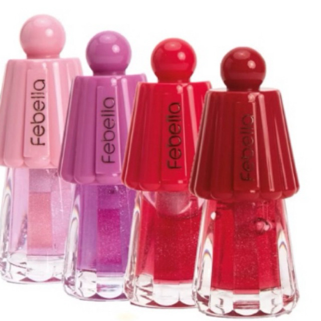 Gloss Labial Brilho com Mine Particulas de Glitter Lip Glow Meu Favorito Maquiagem Febella