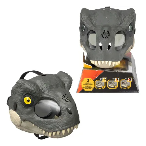 Máscara World Rebirth Tiranossauro Rex Olhos LED Com Som - Mattel Jch04