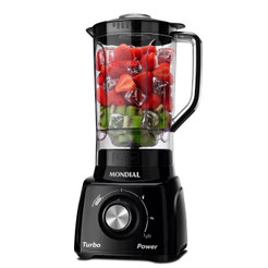 Liquidificador Mondial Turbo Power L-99FB 550W 3 Velocidades 2,2L Função Autolimpeza Preto 110V