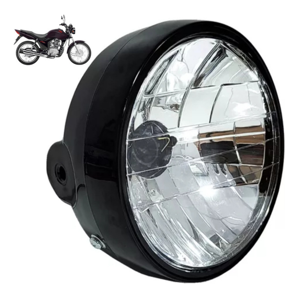 Farol Completo Bloco Óptico CG 125 Titan 2000 até 2004 Cg Fan 125 2004 até 2013 Titan 125 em Oferta na Shopee