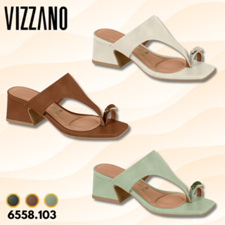 Sandália Salto Bloco Vizzano Pelica Feminino Napa Calf Pedraria Tira Pronta Confortável em Oferta na Shopee