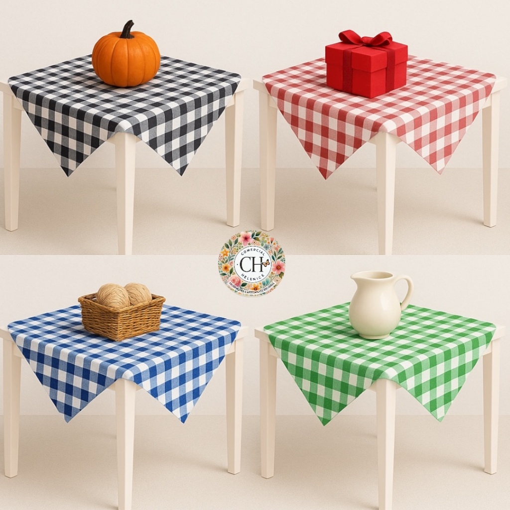 Kit Toalha de Mesa Xadrez em TNT com 10 unidades Ideal para Sua Festa Decoração Casamento