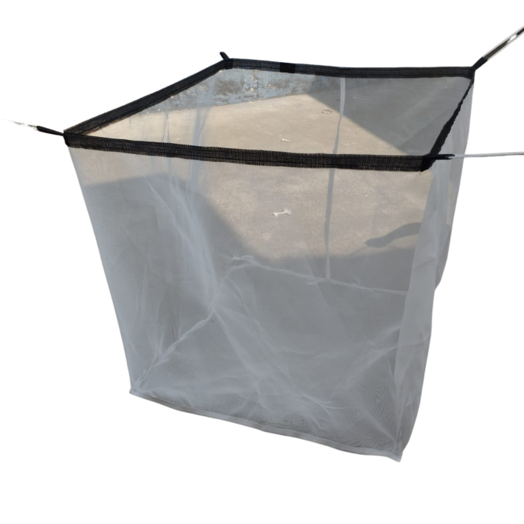 Tanque Rede Berçário Para alevino 1mm Borda Pvc 1,00x1,00x1,00 Ideal Para Reprodução de Peixes