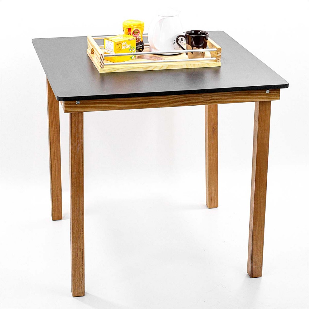 Mesa de Jantar Quadrada 80x80 para 4 Cadeiras Madeira Maciça