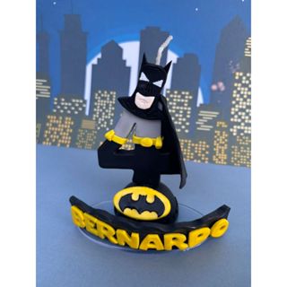 Vela Em Biscuit Batman Com Nome em Oferta na Shopee